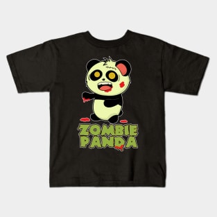 zombie panda Kids T-Shirt